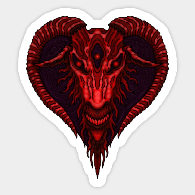 Shub-Niggurath Hearts - Azhmodai 2020 Sticker by azhmodai